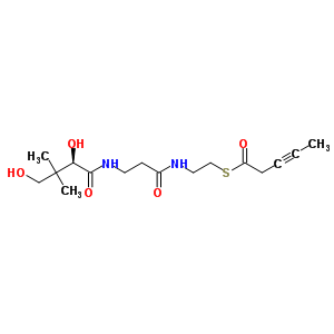 3-戊炔酰泛酰巯基乙胺结构式_50304-43-3结构式