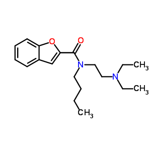 N-丁基-n-[2-(二乙基氨基)乙基]-2-苯并呋喃羧酰胺结构式_50341-80-5结构式