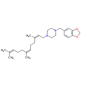 1-胡椒基-4-[(2Z,6Z)-3,7,11-三甲基-2,6,10-十二碳三烯基]哌嗪结构式_50419-28-8结构式