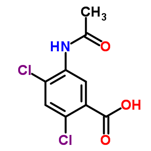 5-(乙酰基氨基)-2,4-二氯苯甲酸结构式_50602-49-8结构式