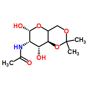 2-乙酰氨基-2-脱氧-4,6-O-异亚丙基-D-吡喃葡萄糖结构式_50605-09-9结构式