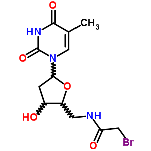 5-溴乙酰氨基-5-脱氧胸腺嘧啶脱氧核苷结构式_50700-63-5结构式
