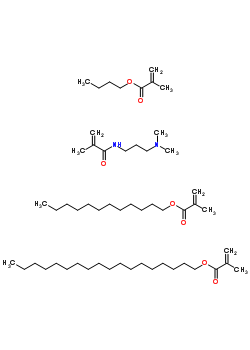 2-甲基-2-丙烯酸丁酯与 N-3-(二甲基氨基)丙基-2-甲基-2-丙烯酰胺, 十二烷基 2-甲基-2-丙烯酸酯和十八烷基 2-甲基-2-丙烯酸酯聚合物结构式_50867-55-5结构式