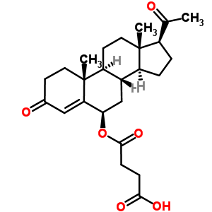 黄体酮 6-半琥珀酸酯结构式_50909-93-8结构式