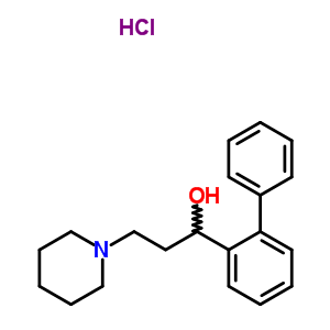 Alpha-(2-联苯基)-1-哌啶丙醇盐酸盐结构式_50910-14-0结构式