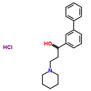 Alpha-(3-联苯基)-1-哌啶丙醇盐酸盐结构式_50910-15-1结构式