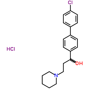 Alpha-(4-氯-4-联苯基)-1-哌啶丙醇盐酸盐结构式_50910-24-2结构式