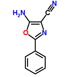 5-氨基-2-苯基-1,3-噁唑-4-甲腈结构式_5098-18-0结构式