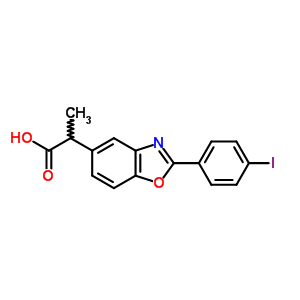 2-(4-碘苯基)-α-甲基-5-苯并噁唑乙酸结构式_51234-74-3结构式