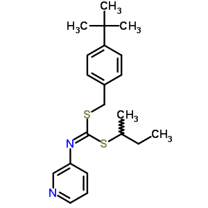 S-(4-(1,1-dimethylethyl)phenyl)methyl s-(1-methylpropyl) 3-pyridinylcarbonimidodithioate Structure,51308-56-6Structure