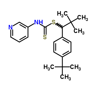 S-(1,1-dimethylethyl) s-(4-(1,1-dimethylethyl)phenyl)methyl 3-pyridinylcarbonimidodithioate Structure,51308-57-7Structure