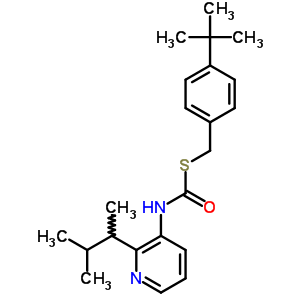 S-((4-(1,1-dimethylethyl)phenyl)methyl) o-(1,2-dimethylpropyl) 3-pyridinylcarbonimidothioate Structure,51308-69-1Structure