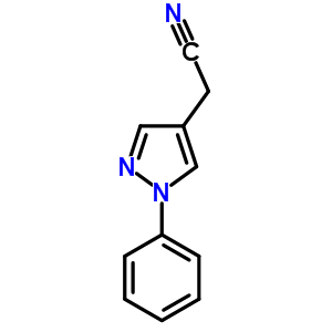 (1-苯基-1H-吡唑-4-基)乙腈结构式_51412-23-8结构式
