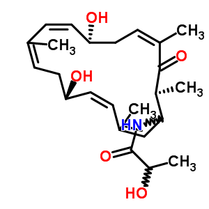 N-[(1R,2E,4E,6S,8E,10E,12S,14E,17S)-6,12-二羟基-3,9,15,17-四甲基-16-氧代环十七碳-2,4,8,10,14-五烯-1-基]-2-羟基丙酰胺结构式_51741-82-3结构式