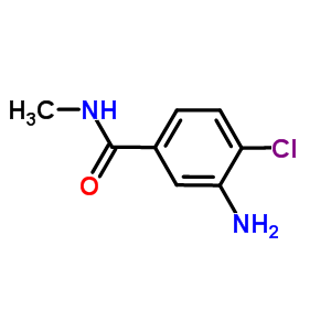 3-氨基-4-氯-n-甲基苯甲酰胺结构式_51920-00-4结构式