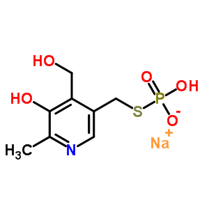 钠S-{[5-羟基-4-(羟基甲基)-6-甲基-3-吡啶基]甲基}氢硫代磷酸酯结构式_51989-45-8结构式
