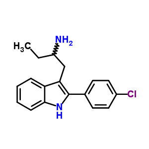 3-(2-氨基丁基)-2-(p-氯苯基)-1H-吲哚结构式_52018-89-0结构式