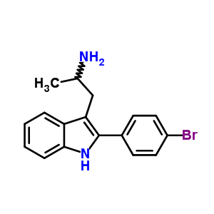 2-(P-溴苯基)-α-甲基-1H-吲哚-3-乙胺结构式_52018-90-3结构式