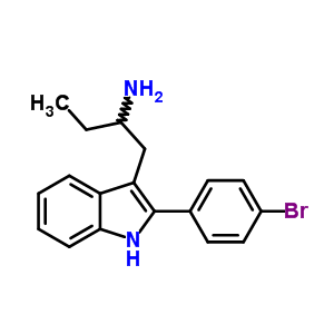 3-(2-氨基丁基)-2-(p-溴苯基)-1H-吲哚结构式_52018-91-4结构式