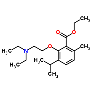 3-[2-(二乙基氨基)乙氧基]-p-异丙基苯-2-羧酸乙酯结构式_52073-25-3结构式