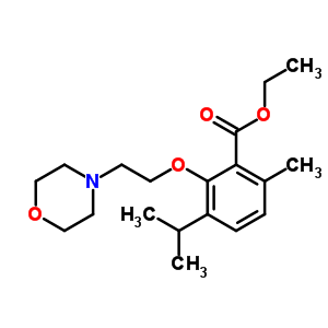 3-(2-Morpholinoethoxy)-p-cymene-2-carboxylic acid ethyl ester Structure,52073-28-6Structure