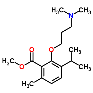 3-[3-(Dimethylamino)propoxy]-p-cymene-2-carboxylic acid methyl ester Structure,52073-31-1Structure