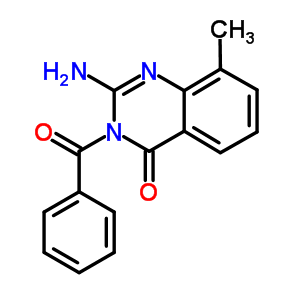 2-氨基-3-苯甲酰基-8-甲基-喹唑啉-4-酮结构式_52393-76-7结构式