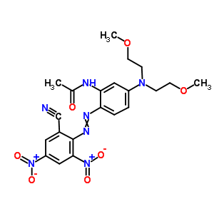 N-{5-[bis(2-methoxyethyl)amino]-2-[(2-cyano-4,6-dinitrophenyl)diazenyl]phenyl}acetamide Structure,52583-35-4Structure