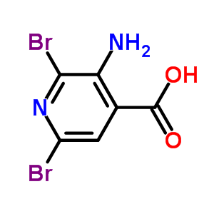 3-氨基-2,6-二溴异烟酸结构式_52834-10-3结构式
