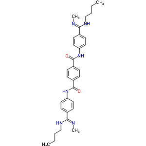 N,N-双[4-(N-丁基-N-甲基-甲脒基)苯基]苯-1,4-二羧酰胺结构式_5295-51-2结构式