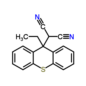 2-(9-乙基-9H-噻吨-9-基)-丙二腈结构式_52962-57-9结构式