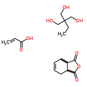 2-丙烯酸与 2-乙基-2-(羟基甲基)-1,3-丙烷二醇和 3a,4,7,7alpha-四氢-1,3-异苯并呋喃二酮聚合物结构式_53192-18-0结构式