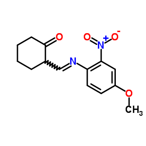 2-[(4-甲氧基-2-硝基-苯基)亚氨基甲基]-1-环己酮结构式_5349-43-9结构式