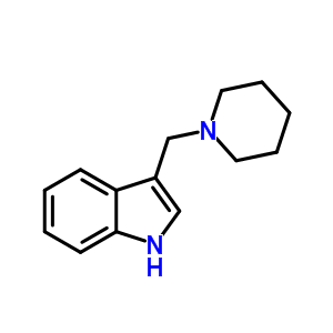 3-((哌啶-1-基)甲基)-1H-吲哚结构式_5355-42-0结构式