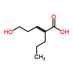2-丙基-5-羟基戊酸结构式_53660-23-4结构式
