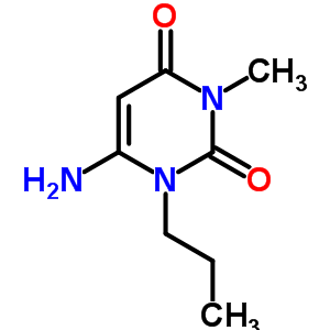 6-氨基-3-甲基-1-丙基-1H-嘧啶-2,4-二酮结构式_53681-48-4结构式