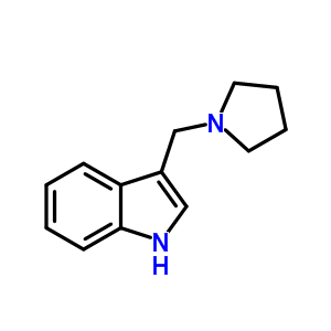 3-(1-吡咯烷甲基)-1H-吲哚结构式_5379-94-2结构式