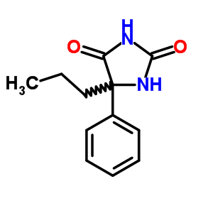 5-苯基-5-丙基-咪唑啉-2,4-二酮结构式_5394-37-6结构式