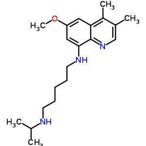 N-(6-甲氧基-3,4-二甲基-喹啉-8-基)-N-丙烷-2-基-戊烷-1,5-二胺结构式_5394-79-6结构式