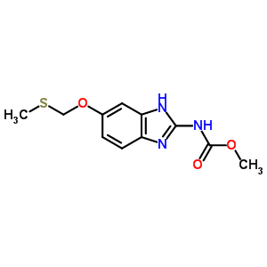 (5-((甲基硫代)甲氧基)-1H-苯并咪唑-2-基)-氨基甲酸甲酯结构式_54029-24-2结构式