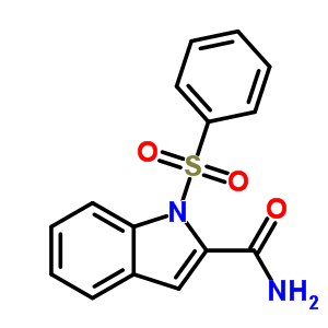 1-(苯基磺酰基)-1H-吲哚-2-羧酰胺结构式_540740-47-4结构式