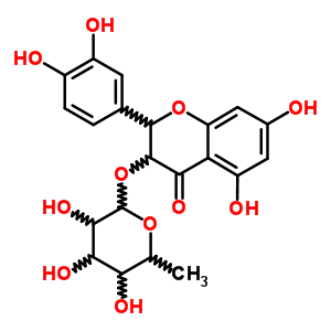 2-(3,4-Dihydroxyphenyl)-5,7-dihydroxy-3-(3,4,5-trihydroxy-6-methyl-oxa n-2-yl)oxy-chroman-4-one Structure,54141-72-9Structure