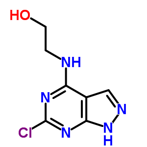 2-(6-氯-1(2)H-吡唑并[3,4-d]嘧啶-4-基氨基)-乙醇结构式_5417-81-2结构式