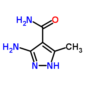 3-氨基-5-甲基-1H-吡唑-4-羧酰胺结构式_54184-81-5结构式