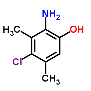 2-氨基-4-氯-3,5-二甲基苯酚结构式_5428-46-6结构式