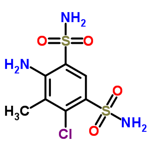 4-氨基-6-氯-5-甲基-1,3-苯二磺酰胺结构式_54295-77-1结构式