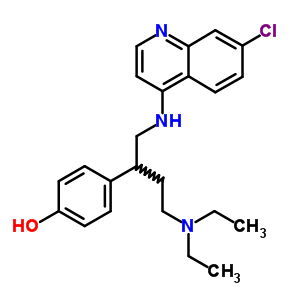 4-[1-[(7-氯喹啉-4-基)氨基]-4-二乙基氨基-丁烷-2-基]苯酚结构式_5431-70-9结构式