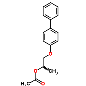 1-(4-苯基苯氧基)丙烷-2-乙酸酯结构式_5437-02-5结构式