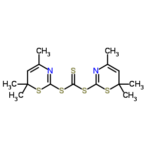 双[(4,6,6-三甲基-1,3-噻嗪-2-基)磺酰基]甲烷硫酮结构式_5439-72-5结构式