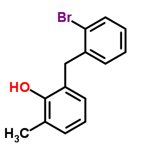 2-[(2-溴苯基)甲基]-6-甲基-苯酚结构式_5442-20-6结构式
